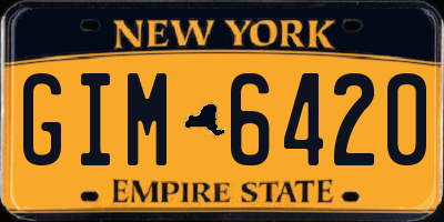 NY license plate GIM6420