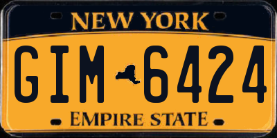 NY license plate GIM6424