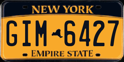 NY license plate GIM6427