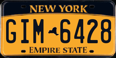 NY license plate GIM6428