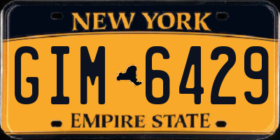 NY license plate GIM6429