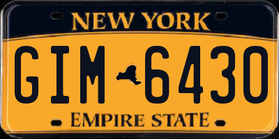 NY license plate GIM6430