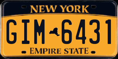 NY license plate GIM6431