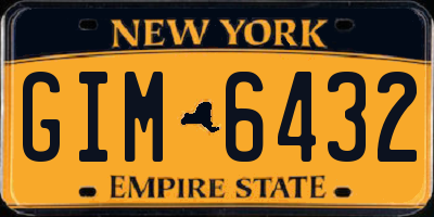 NY license plate GIM6432