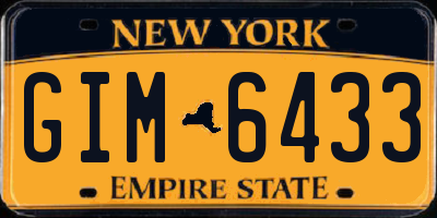 NY license plate GIM6433