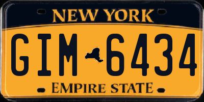 NY license plate GIM6434