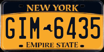 NY license plate GIM6435