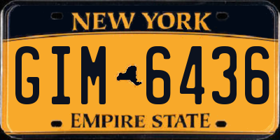 NY license plate GIM6436