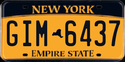 NY license plate GIM6437