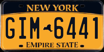 NY license plate GIM6441