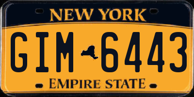 NY license plate GIM6443
