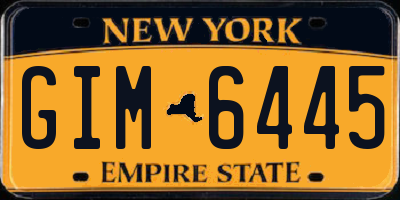 NY license plate GIM6445