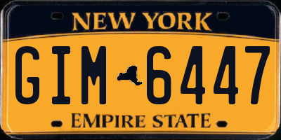 NY license plate GIM6447