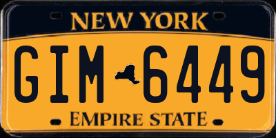 NY license plate GIM6449
