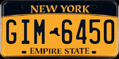 NY license plate GIM6450