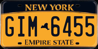 NY license plate GIM6455