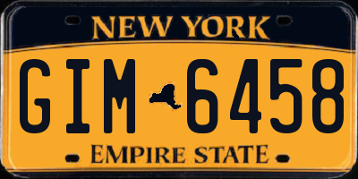 NY license plate GIM6458