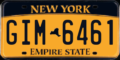 NY license plate GIM6461