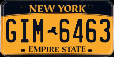 NY license plate GIM6463