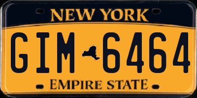 NY license plate GIM6464