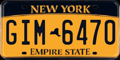 NY license plate GIM6470