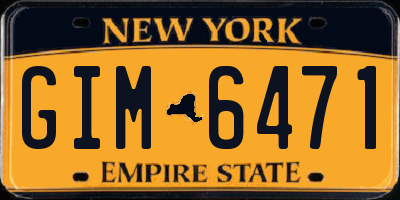 NY license plate GIM6471