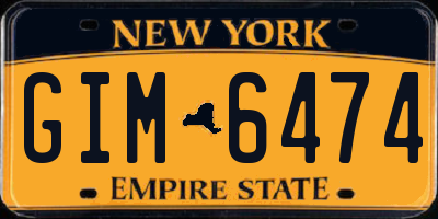 NY license plate GIM6474