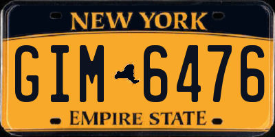 NY license plate GIM6476