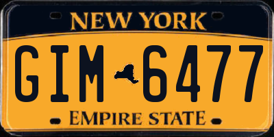 NY license plate GIM6477