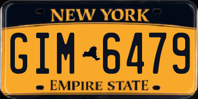 NY license plate GIM6479