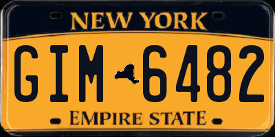 NY license plate GIM6482
