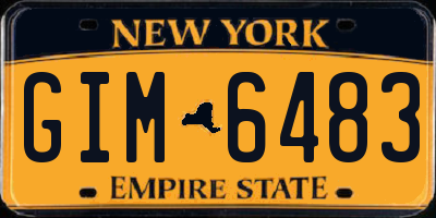 NY license plate GIM6483