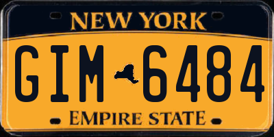 NY license plate GIM6484