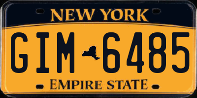 NY license plate GIM6485