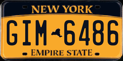 NY license plate GIM6486
