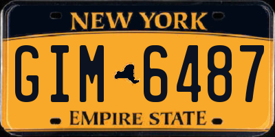 NY license plate GIM6487