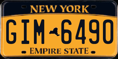 NY license plate GIM6490
