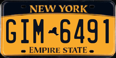 NY license plate GIM6491