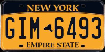 NY license plate GIM6493