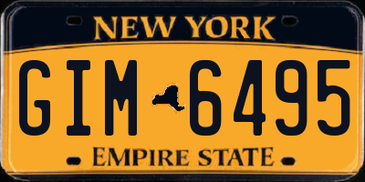 NY license plate GIM6495