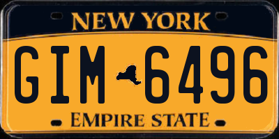 NY license plate GIM6496
