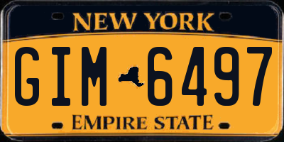 NY license plate GIM6497