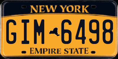 NY license plate GIM6498