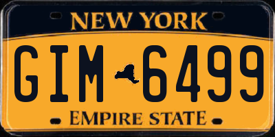 NY license plate GIM6499