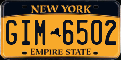 NY license plate GIM6502