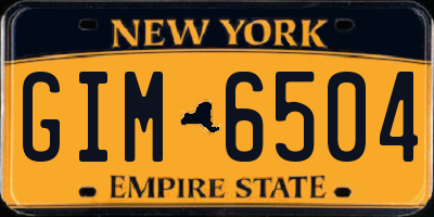 NY license plate GIM6504
