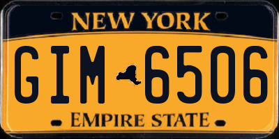 NY license plate GIM6506