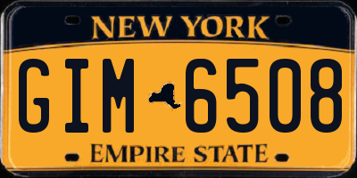 NY license plate GIM6508