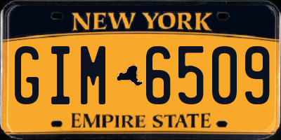 NY license plate GIM6509
