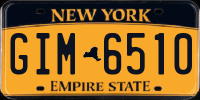 NY license plate GIM6510